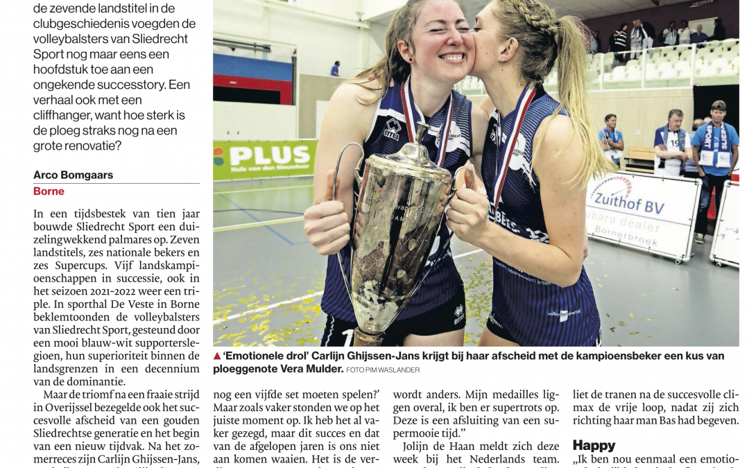 Zevende Landstitel voor Sliedrecht Sport